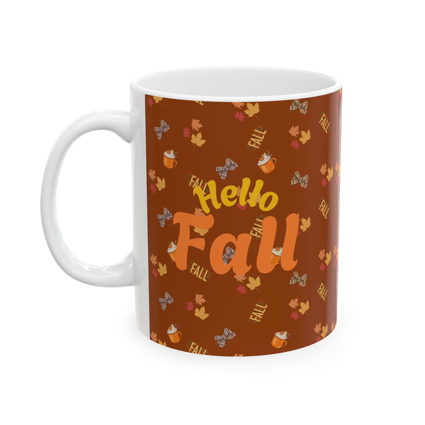 Spiced Latte Fall Ceramic Mug – Cozy Coffee & Tea Cup