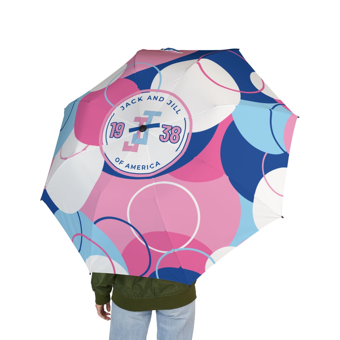 Jack and Jill Polka Dot Semi-Automatic Umbrella