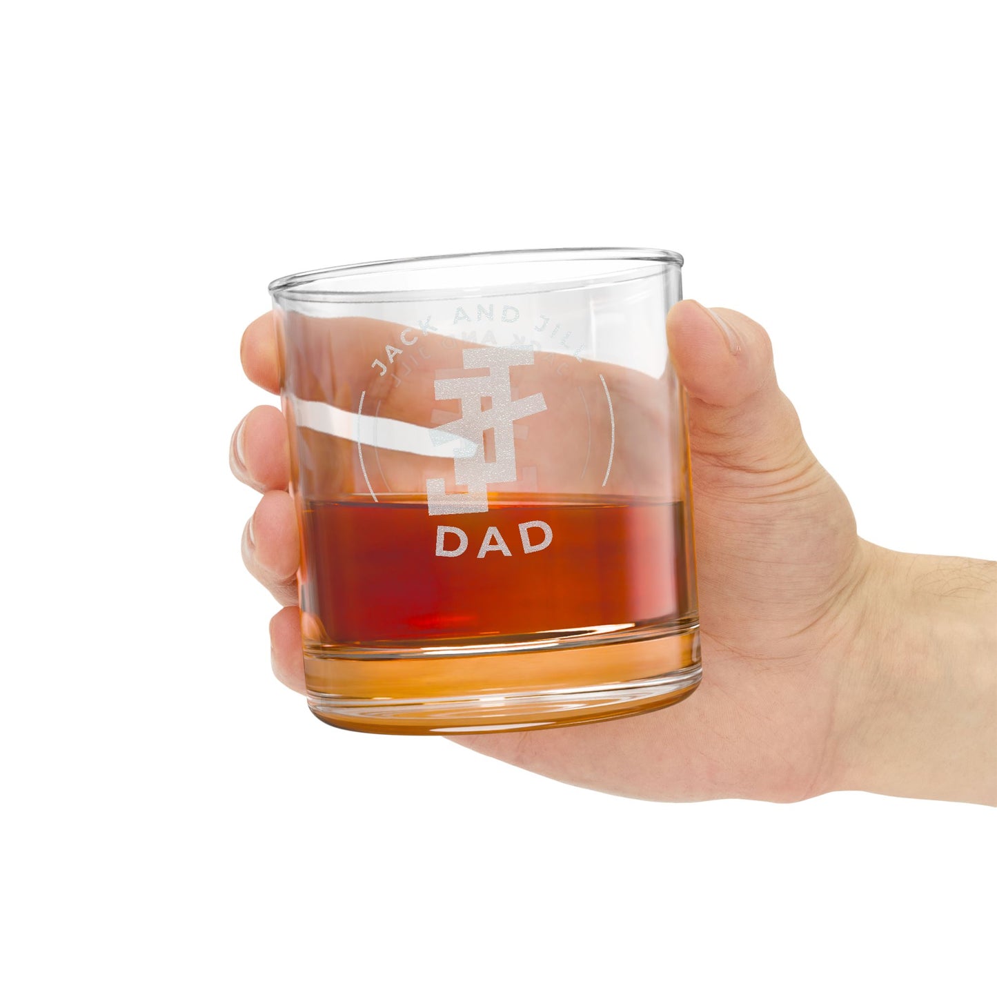Jack and Jill DAD - Engraved 10.5oz Whiskey Glass