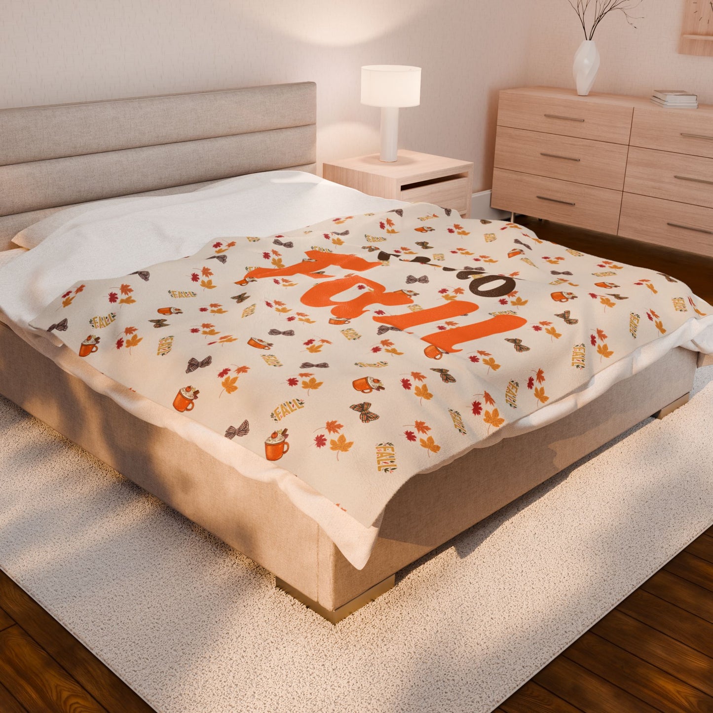 Spiced Velveteen Plush Blanket – Cozy Fall Throw for Home & Gifting