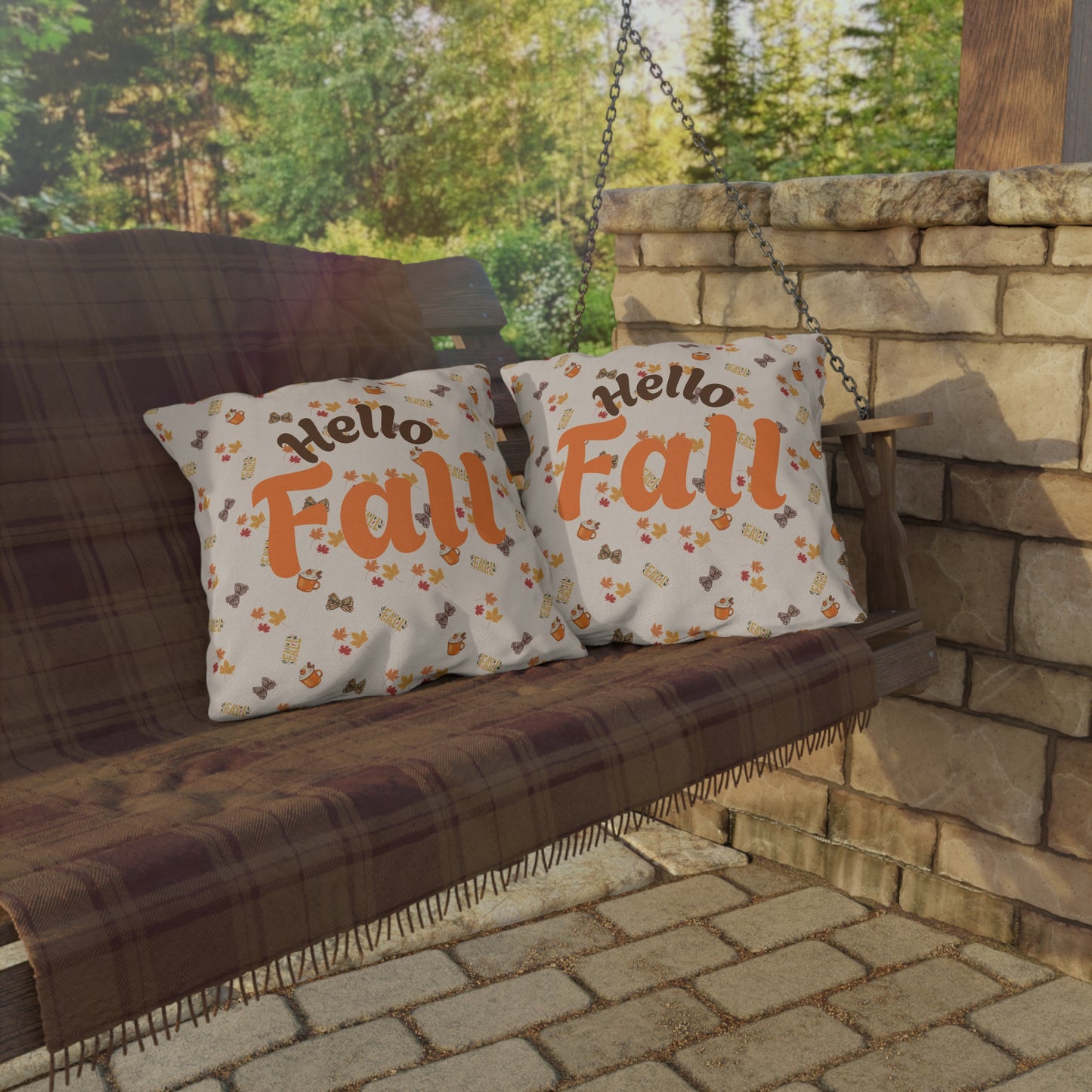 Outdoor Spiced Pillows – Waterproof & UV-Resistant Fall Patio Décor