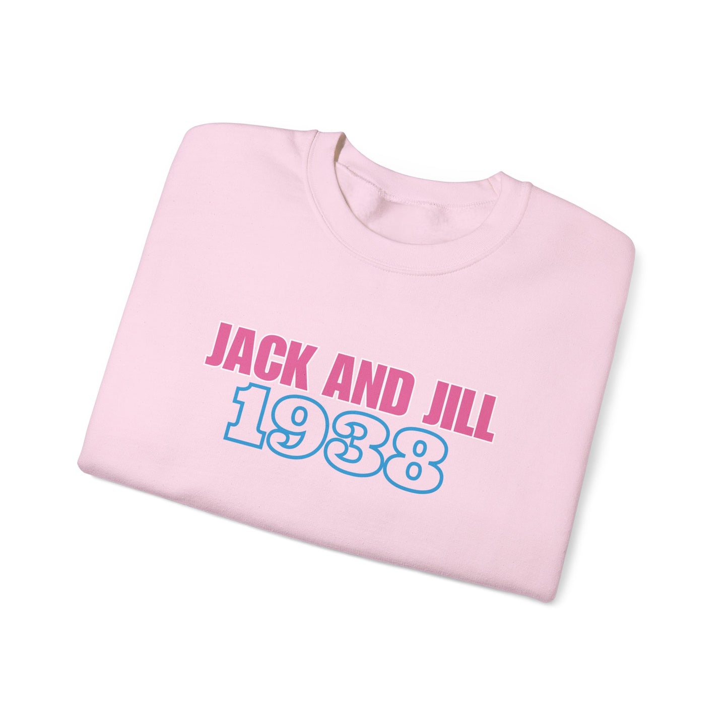 Jack and Jill 1938 Crewneck - Pink & Blue