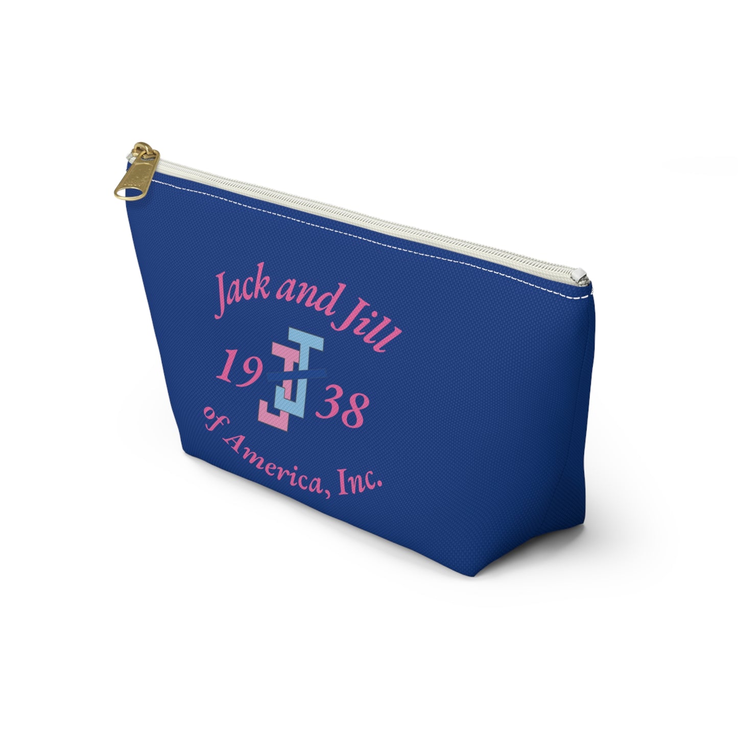 Jack and Jill Accessory Pouch - Pink Letters