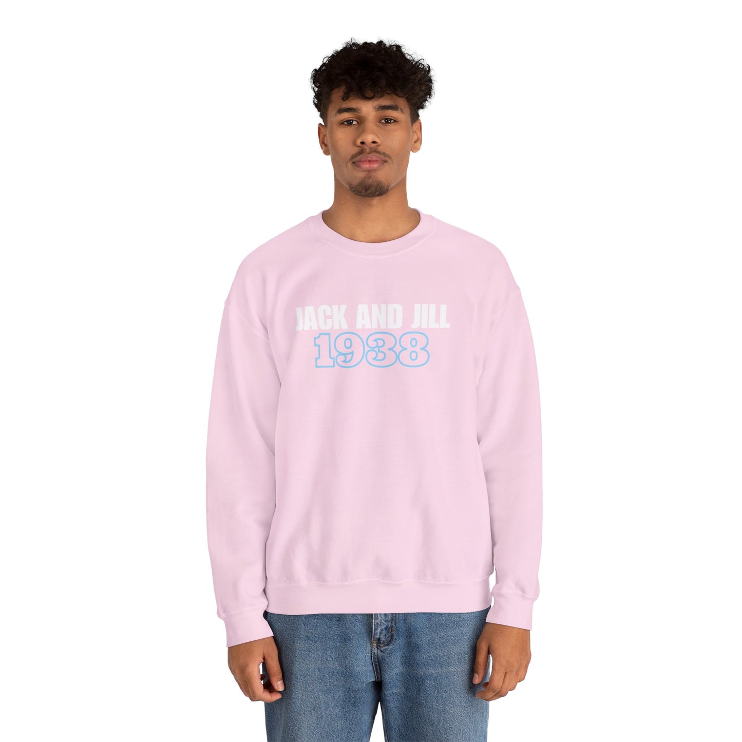 Jack and Jill 1938 Crewneck - White & Blue