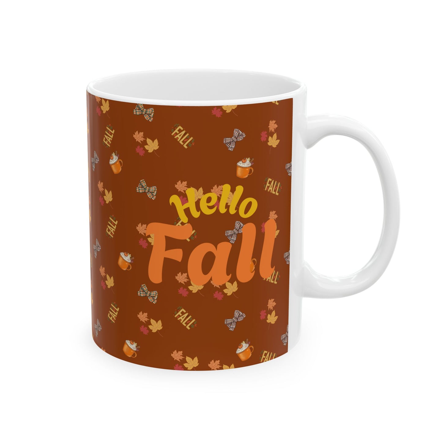 Spiced Latte Fall Ceramic Mug – Cozy Coffee & Tea Cup