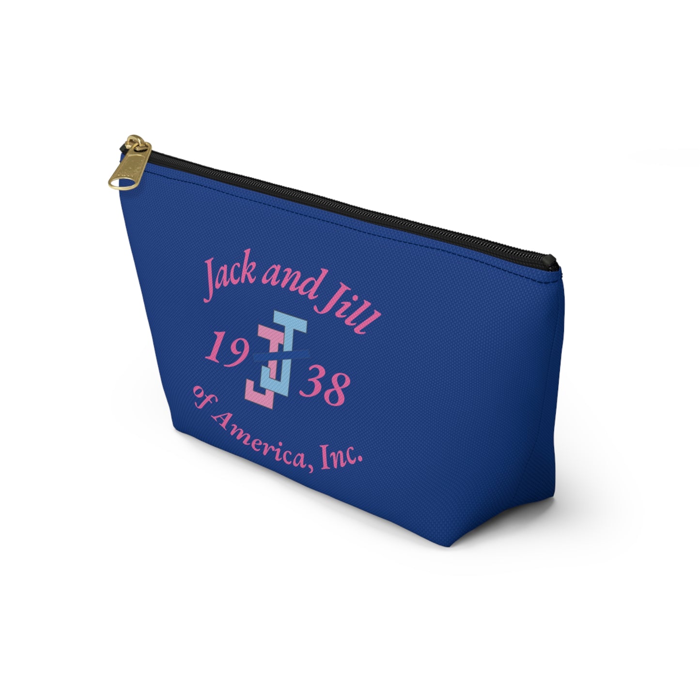 Jack and Jill Accessory Pouch - Pink Letters