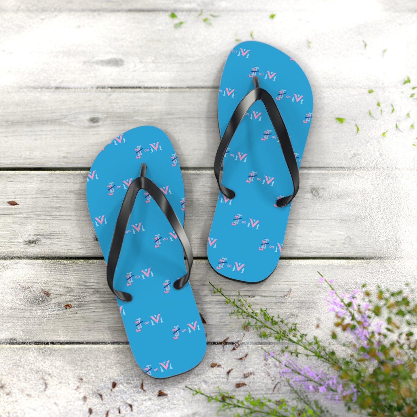 JJ on MV Flip Flops - Blue
