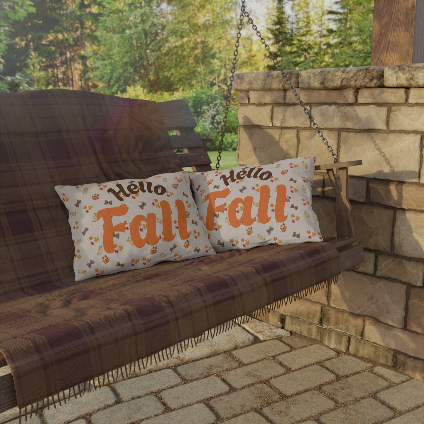 Outdoor Spiced Pillows – Waterproof & UV-Resistant Fall Patio Décor