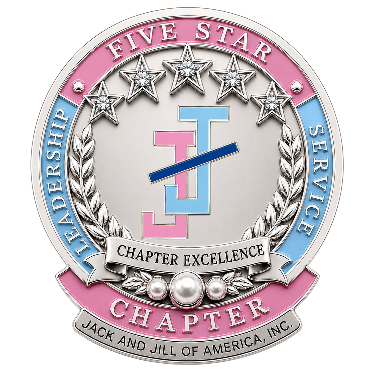 Jack and Jill of America, Inc. Five Star Chapter Commemorative Pin