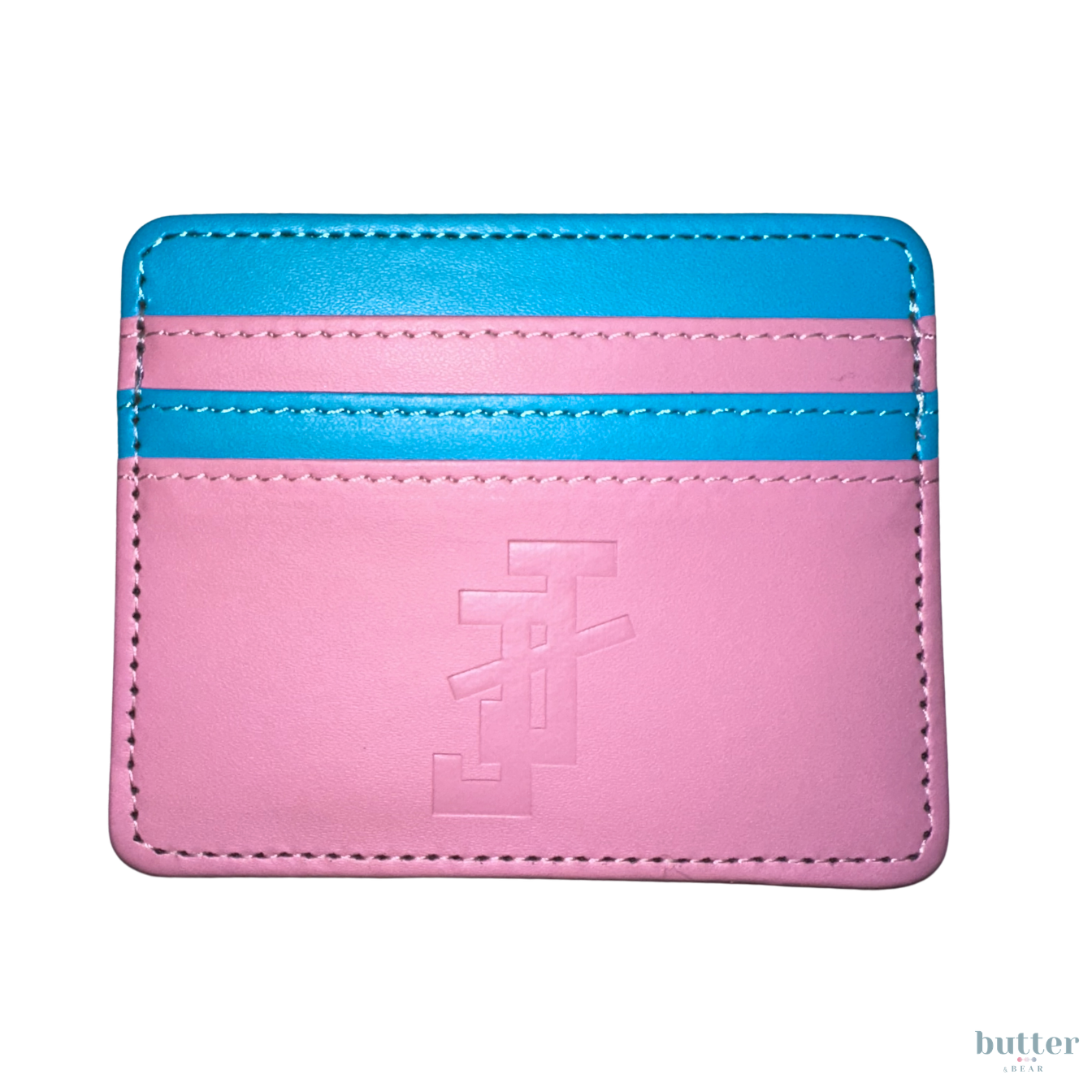 Jack and Jill Card Holder – Pink & Blue Dual Logo Wallet