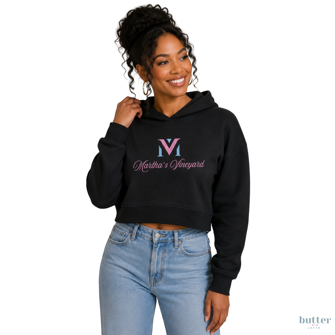 MV: Martha's Vineyard Modest Crop Hoodie