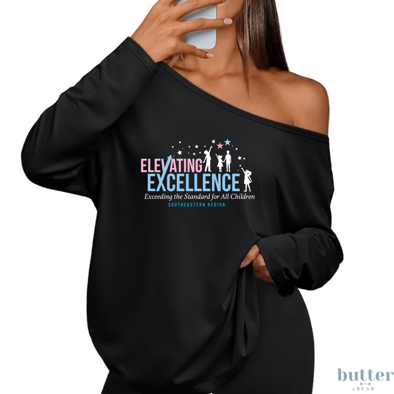 Elevating Excellence Off-the-Shoulder Long Sleeve Top