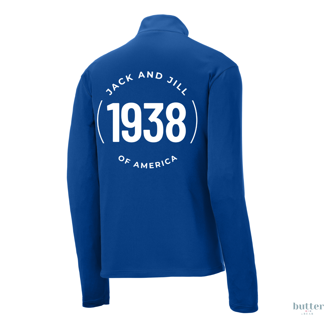 Jack and Jill Collar Unisex 1/4-Zip - White JJ