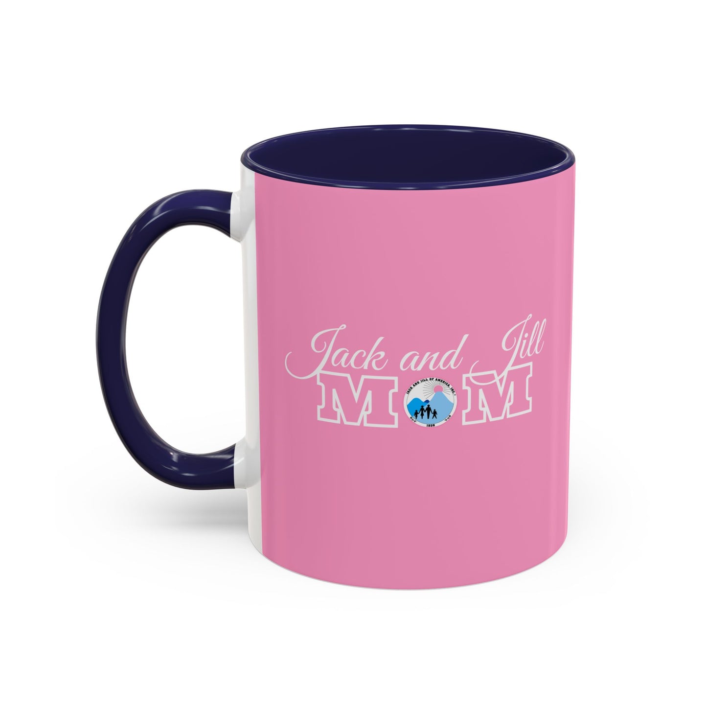 Jack and Jill Mom Accent Coffee Mug – Pink Ceramic 11/15oz Gift for Mothers