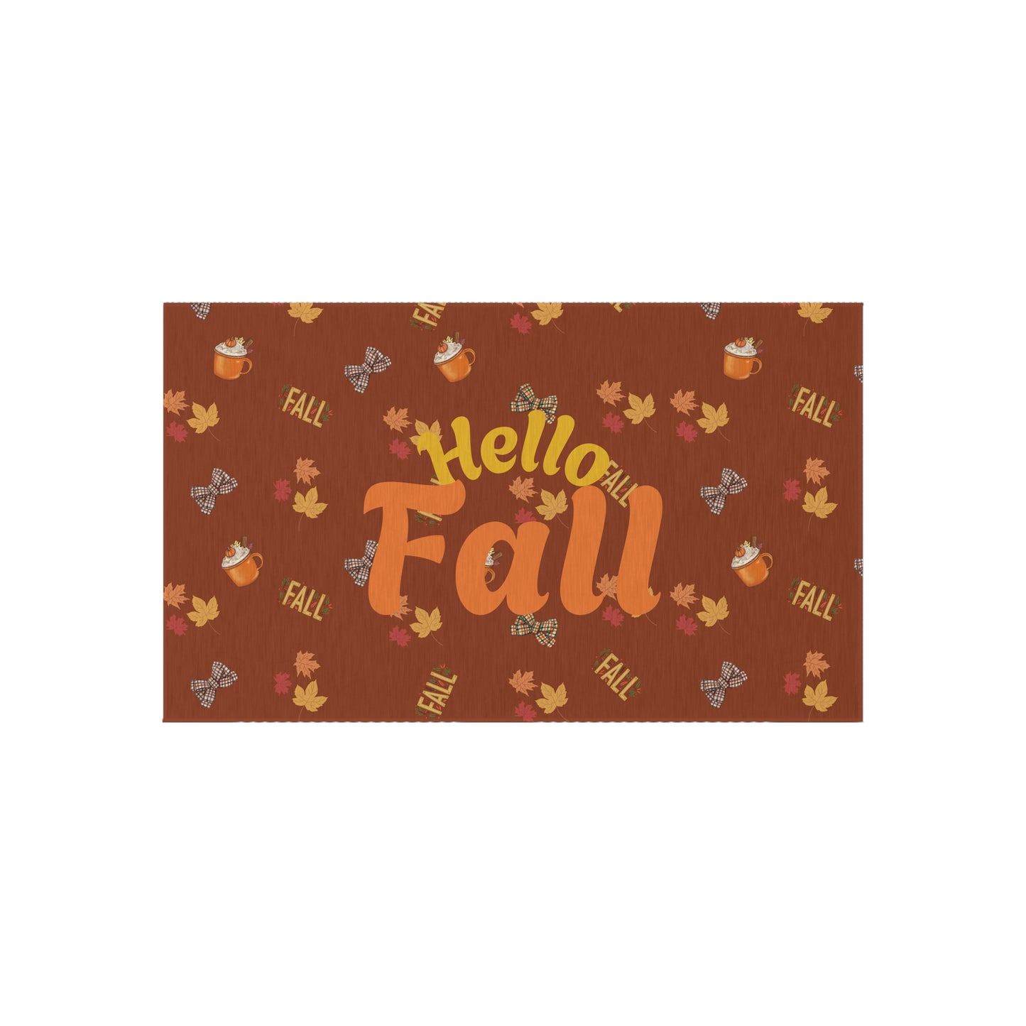 Spiced Latte Outdoor Rug – Vibrant Polyester Chenille Patio & Deck Décor