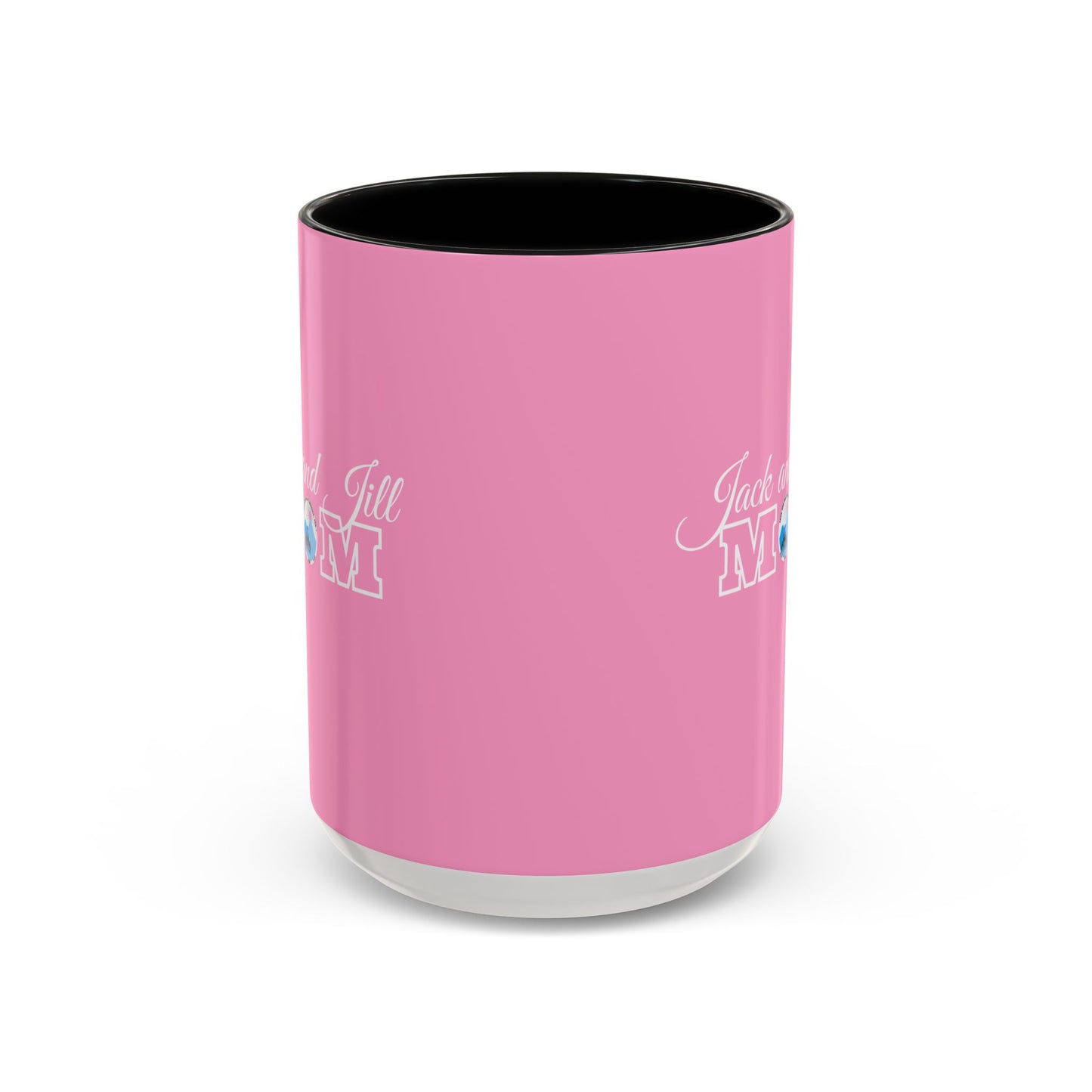 Jack and Jill Mom Accent Coffee Mug – Pink Ceramic 11/15oz Gift for Mothers