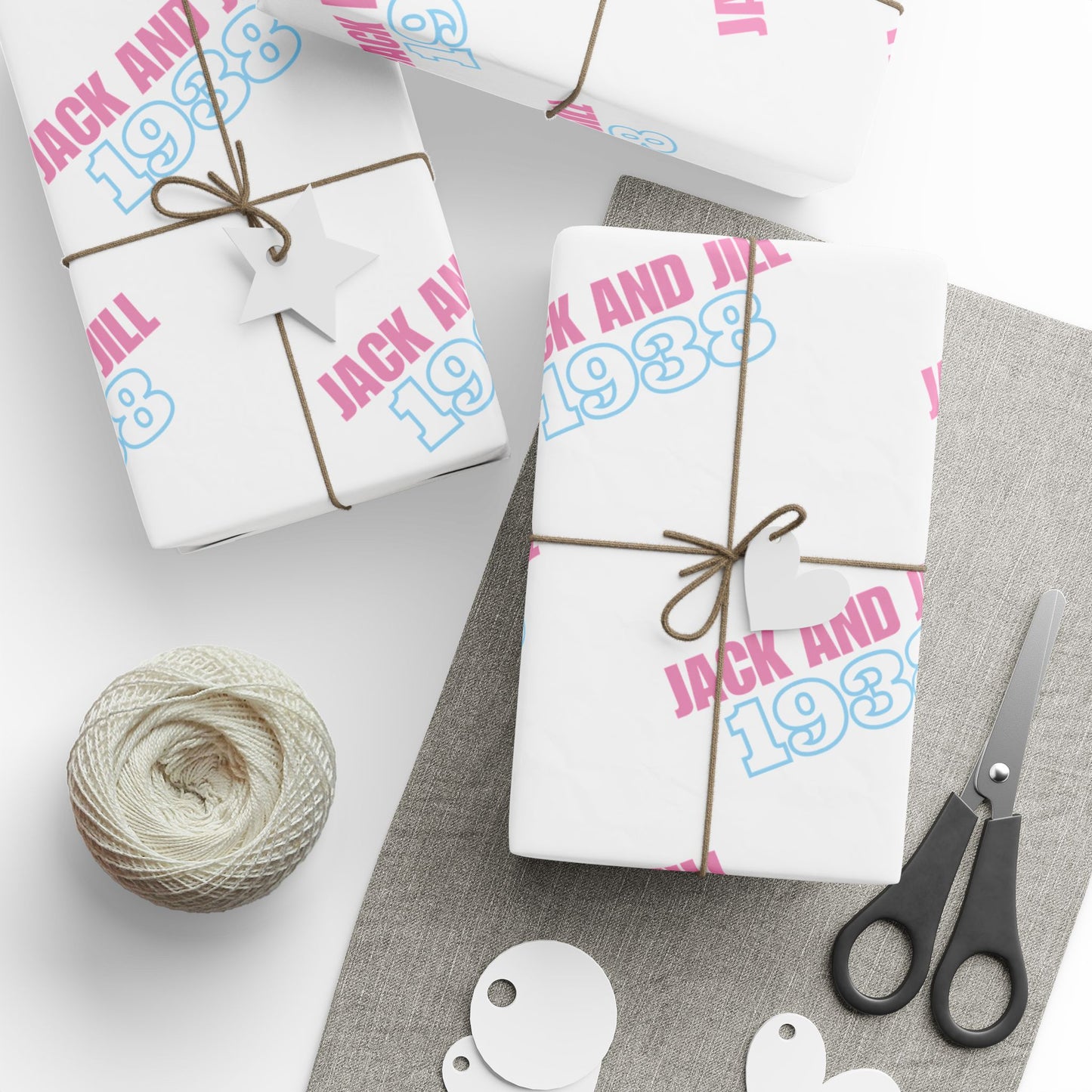 Jack and Jill 1938 Wrapping Paper - White