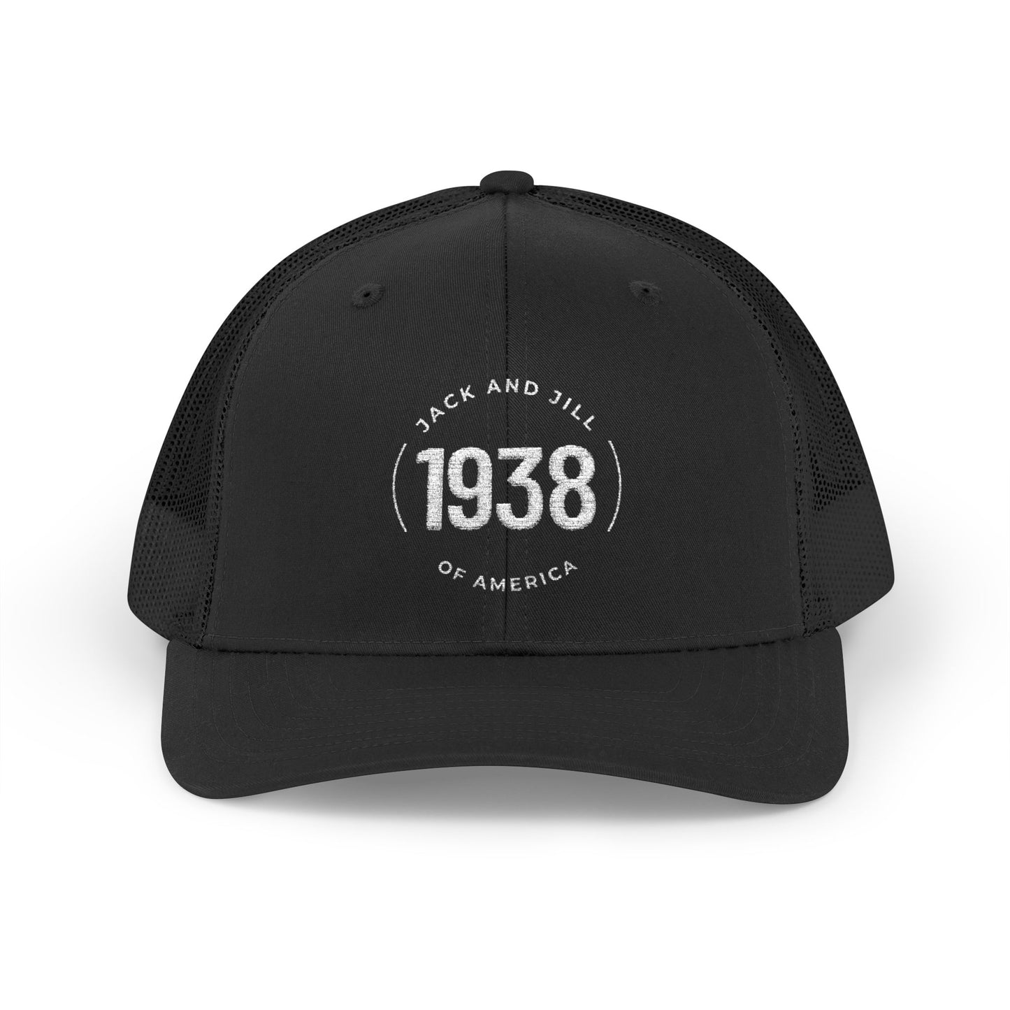 1938 Vintage Trucker Cap — Retro 'Jack and Jill of America' Snapback