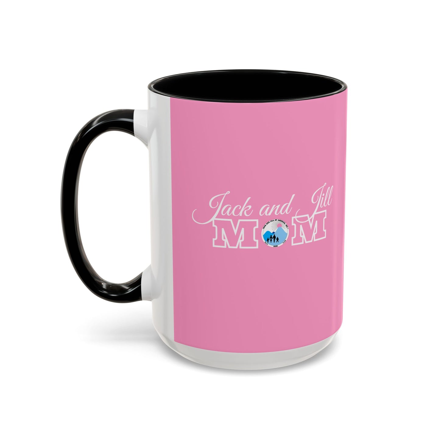 Jack and Jill Mom Accent Coffee Mug – Pink Ceramic 11/15oz Gift for Mothers