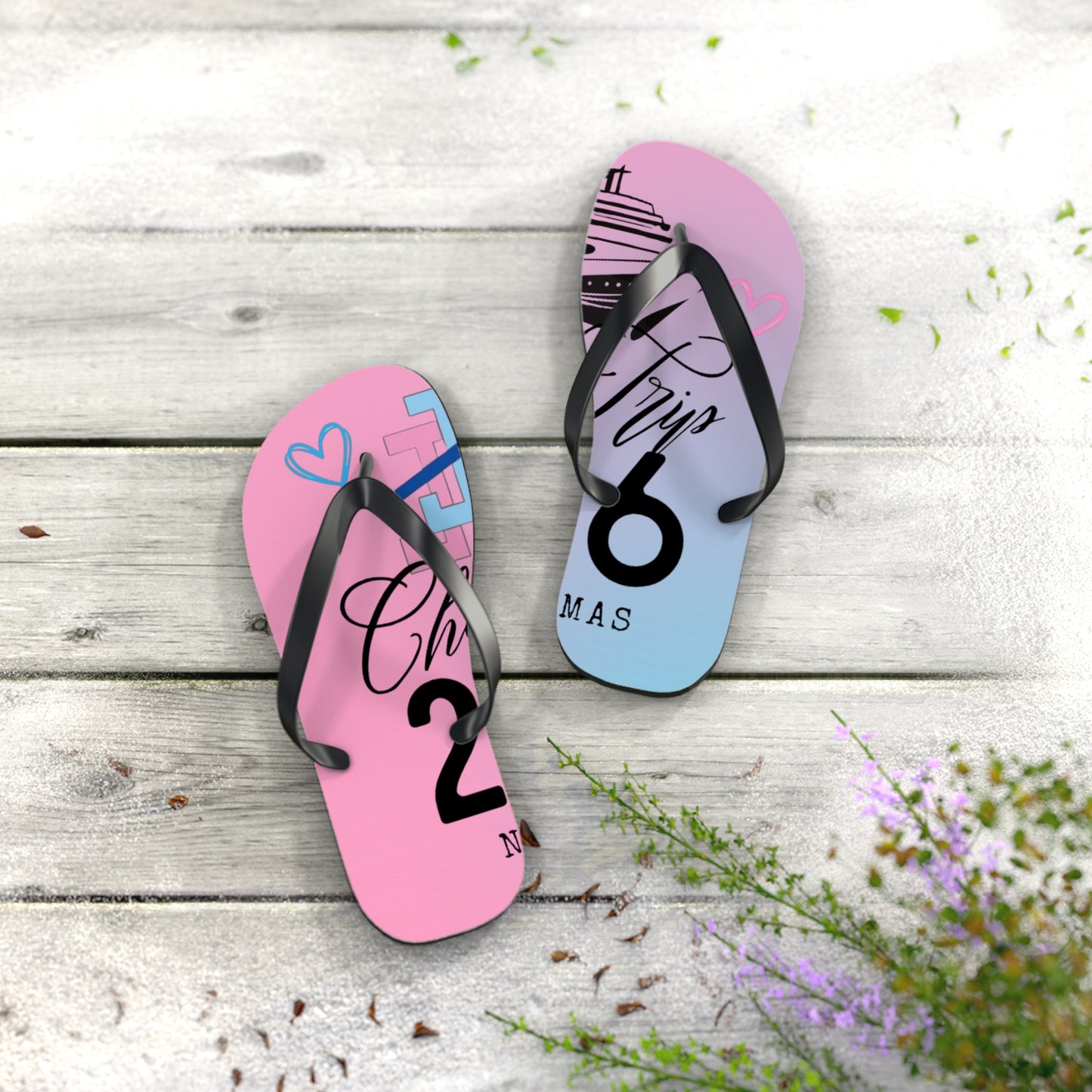 Miami Chapter - Beach Sandals Pink and Blue