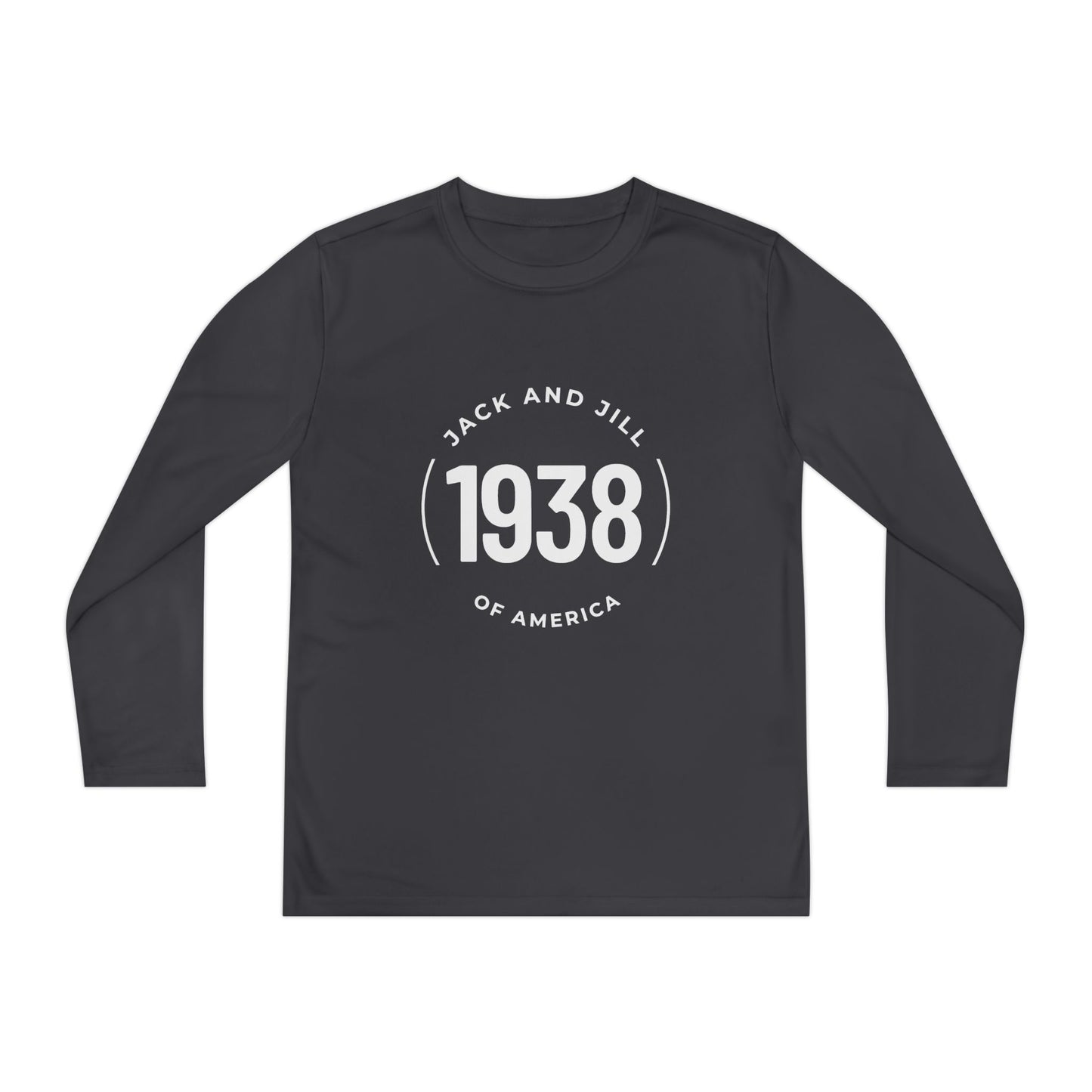 Jack and Jill YOUTH Long Sleeve Tee - 1938 Circle White