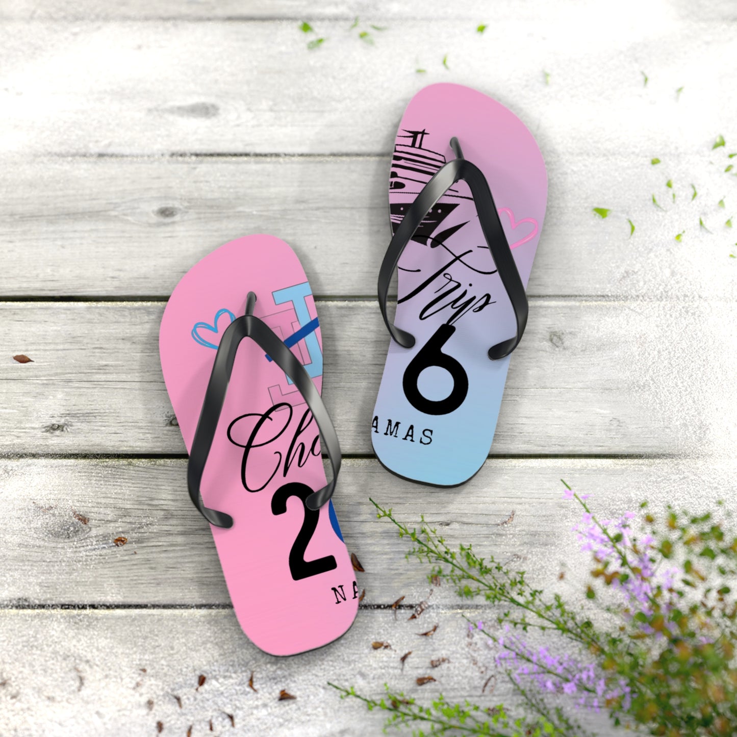 Miami Chapter - Beach Sandals Pink and Blue