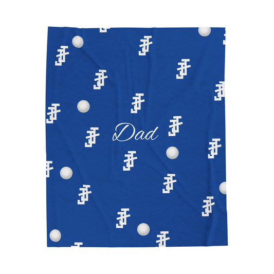 Jack and Jill of America Plush Blanket - Dad Blue