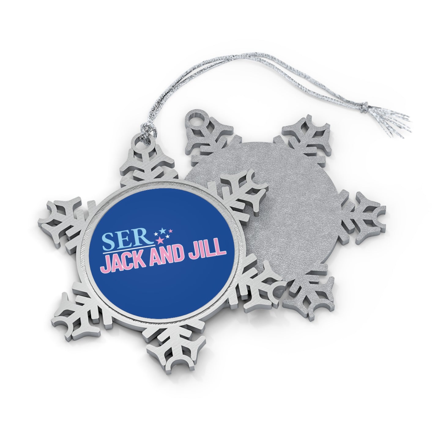 SER Jack and Jill Pewter Snowflake Ornament