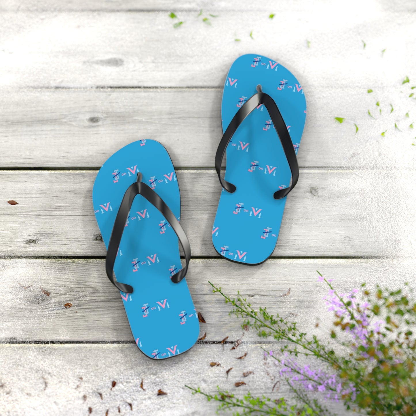 JJ on MV Flip Flops - Blue
