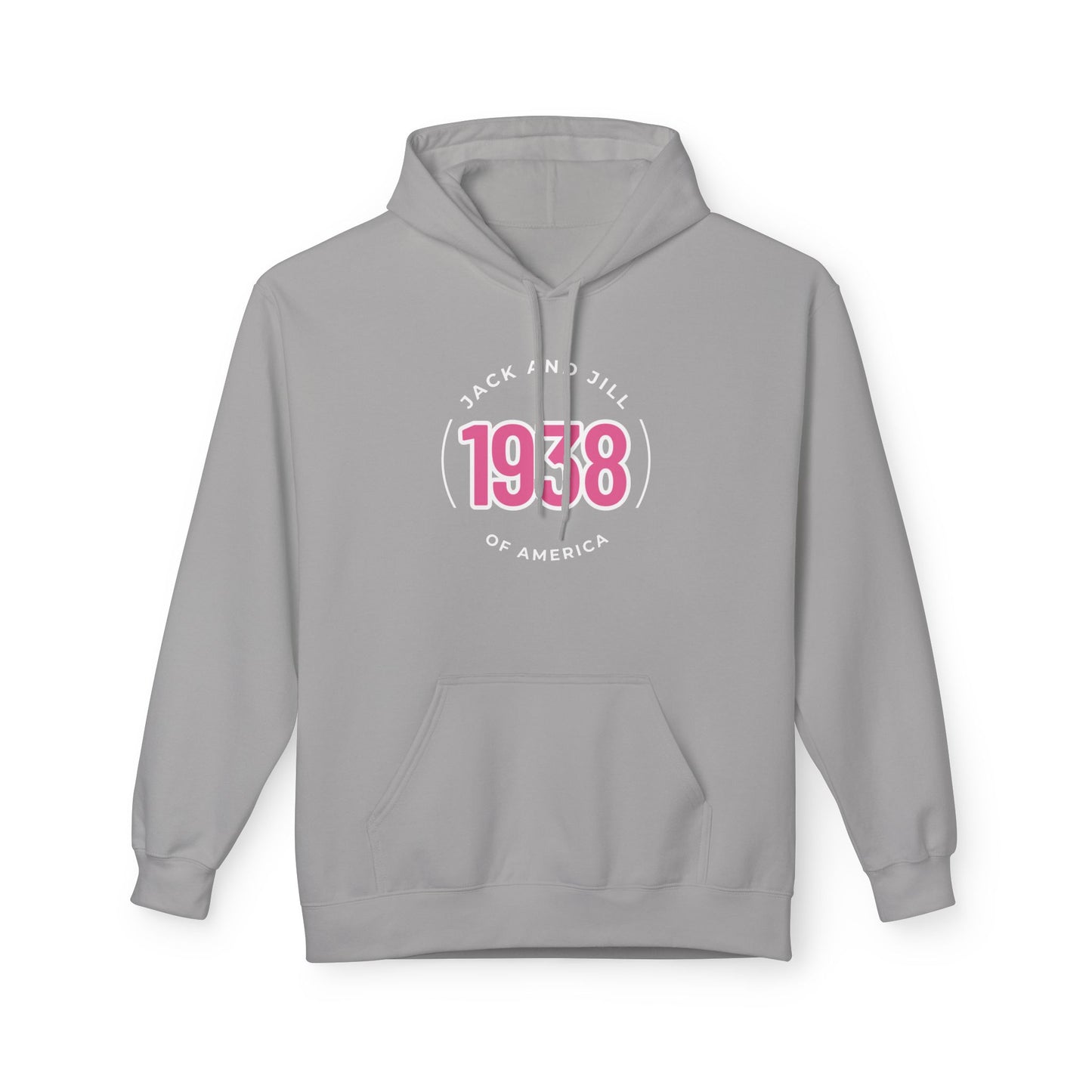 Jack and Jill Unisex Hoodie- Pink 1938 JJ Circle