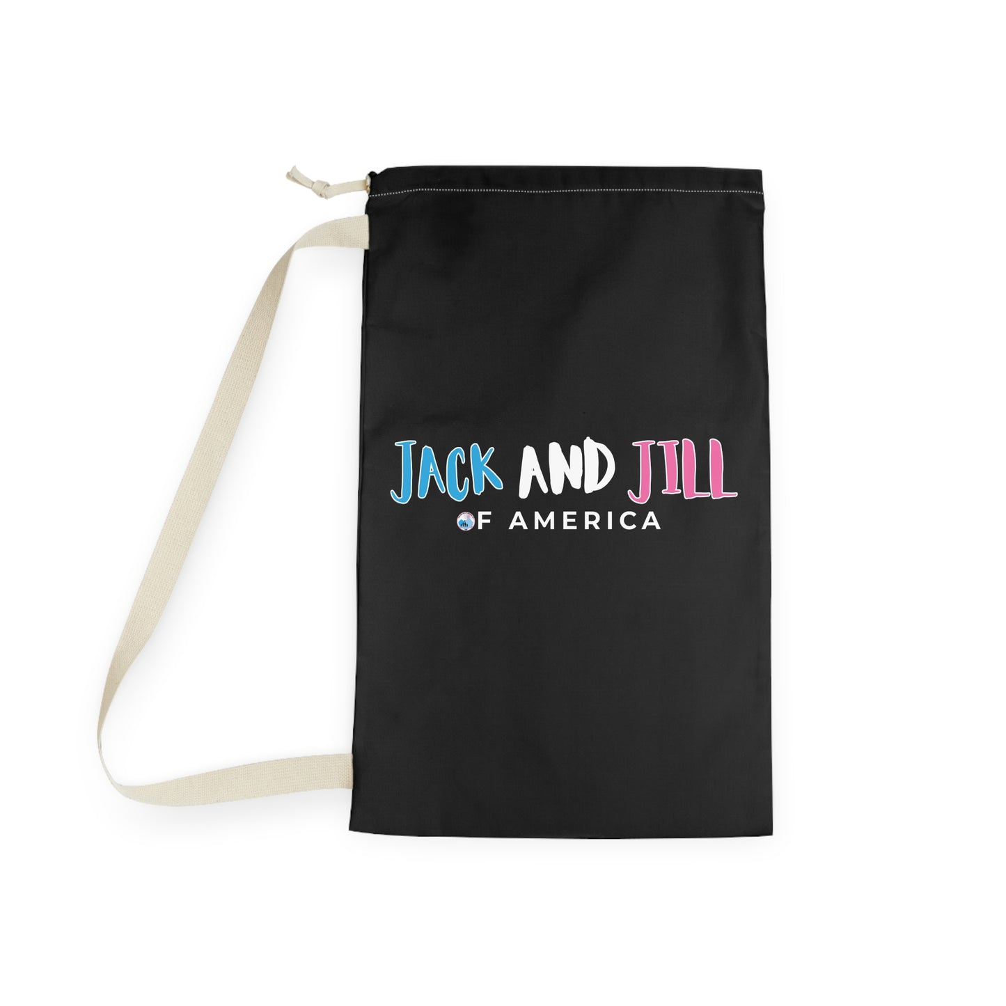 Jack and Jill of America Laundry Bag — Drawstring College Dorm & Travel Dirty Clothes Sack
