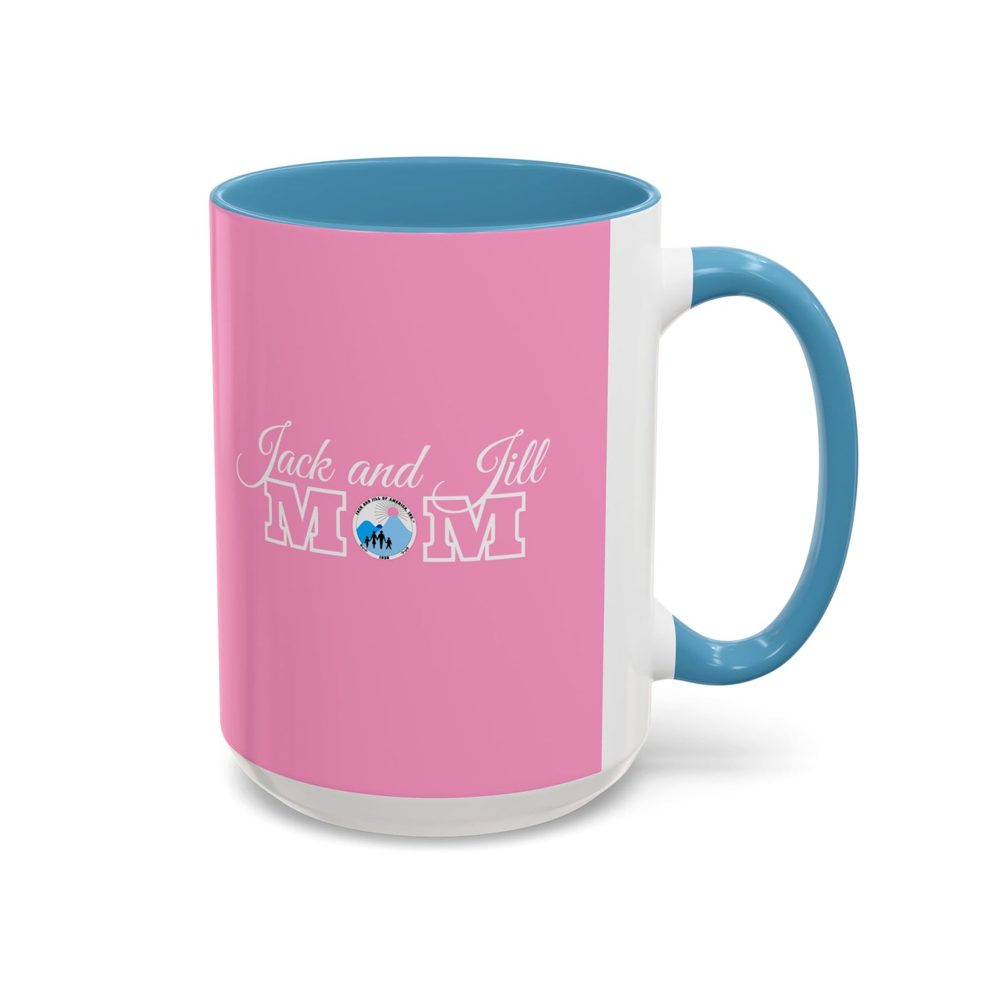 Jack and Jill Mom Accent Coffee Mug – Pink Ceramic 11/15oz Gift for Mothers