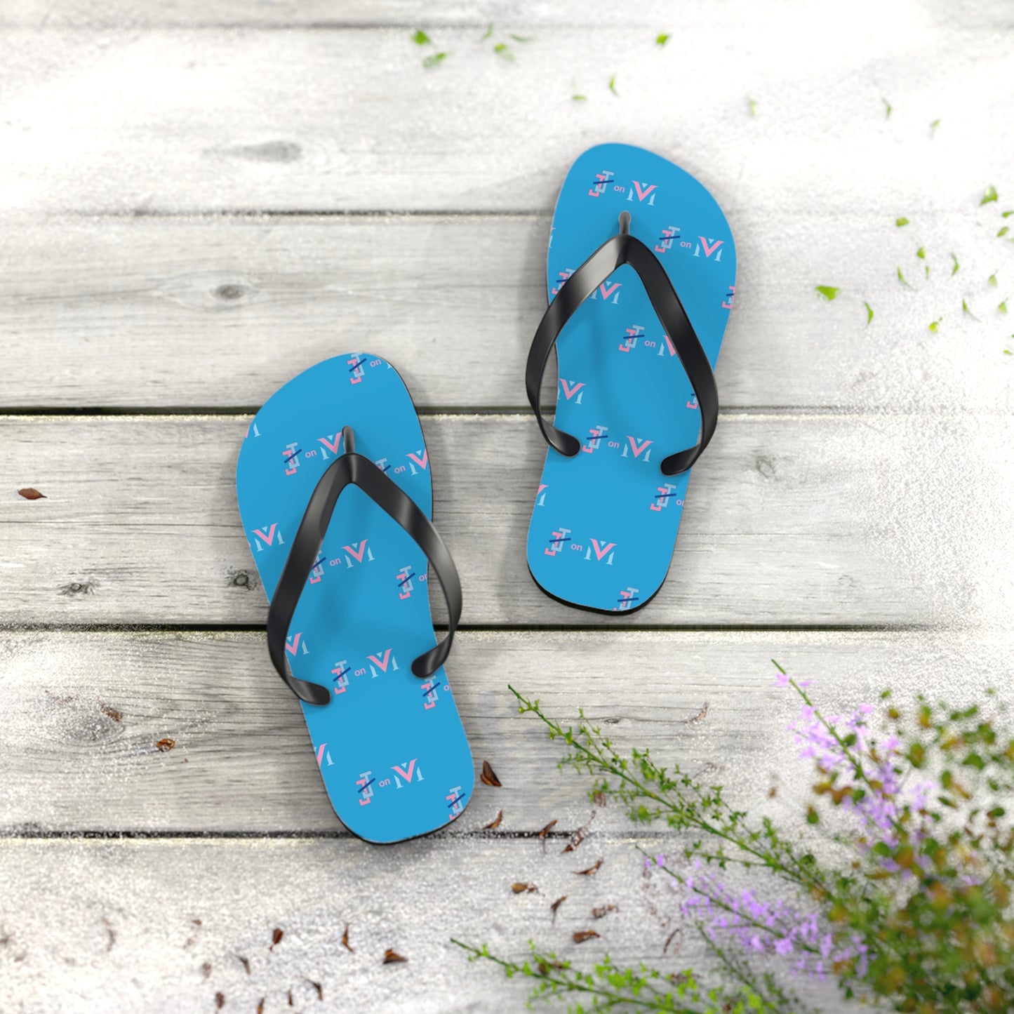 JJ on MV Flip Flops - Blue