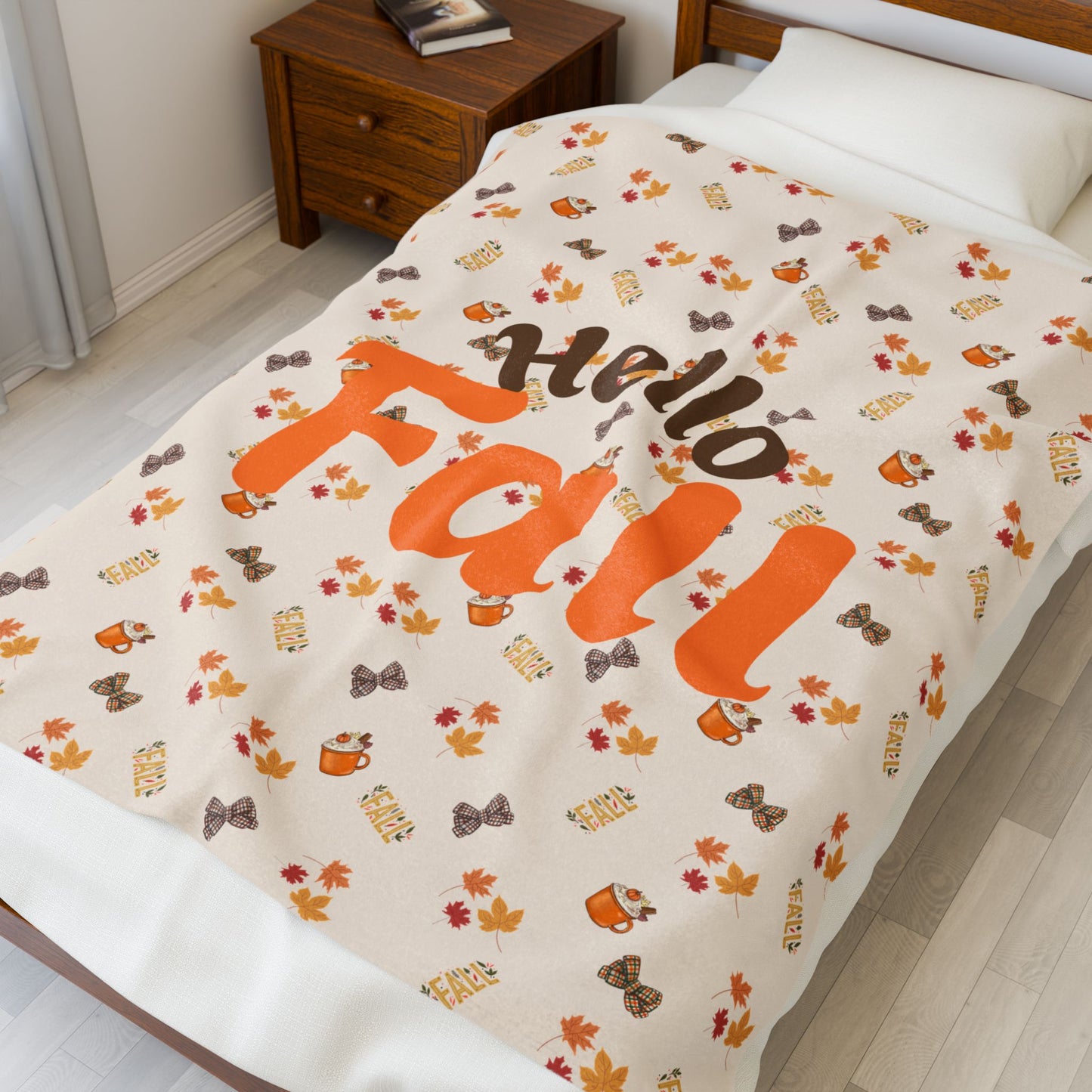Spiced Velveteen Plush Blanket – Cozy Fall Throw for Home & Gifting