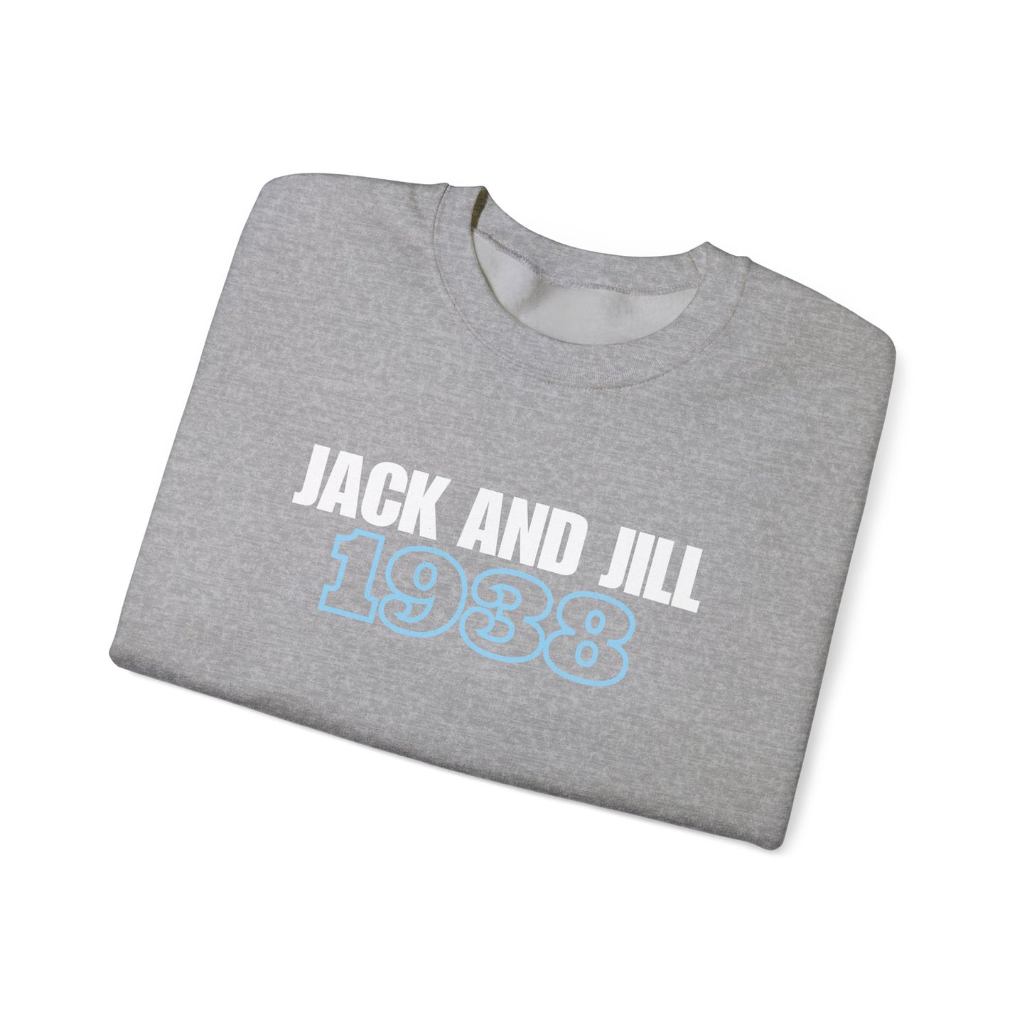 Jack and Jill 1938 Crewneck - White & Blue