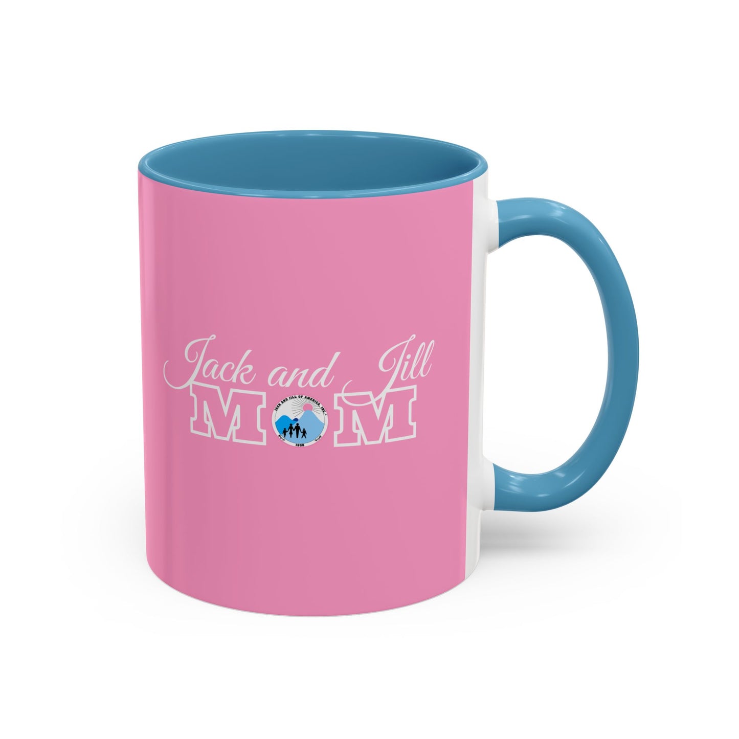Jack and Jill Mom Accent Coffee Mug – Pink Ceramic 11/15oz Gift for Mothers