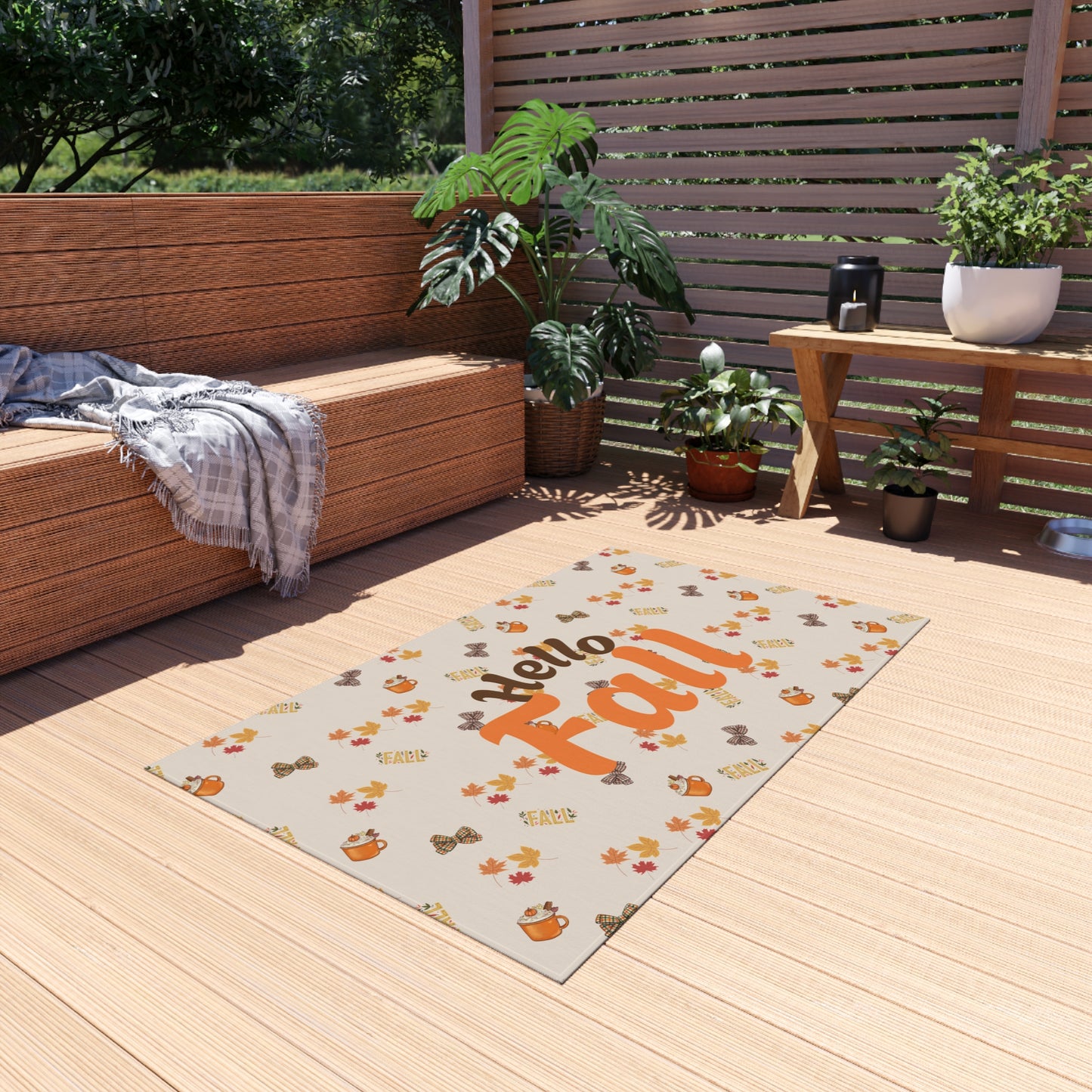 Spiced Outdoor Rug – Vibrant Polyester Chenille Patio & Deck Décor