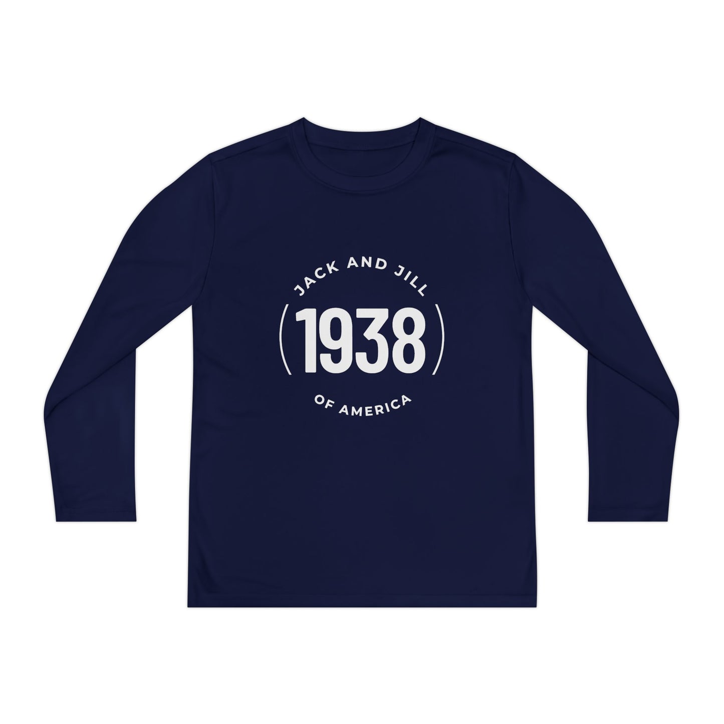 Jack and Jill YOUTH Long Sleeve Tee - 1938 Circle White