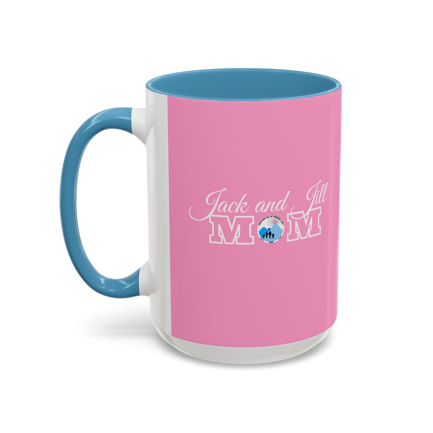 Jack and Jill Mom Accent Coffee Mug – Pink Ceramic 11/15oz Gift for Mothers