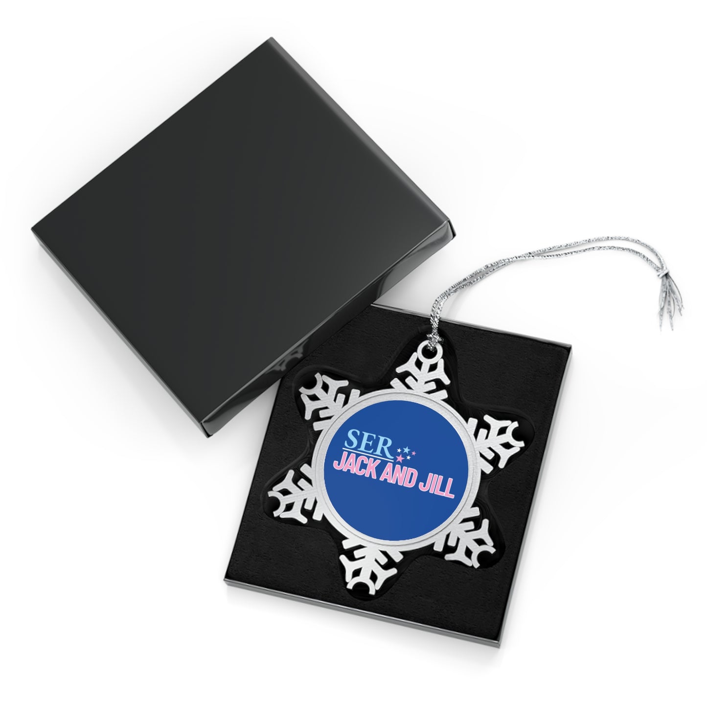 SER Jack and Jill Pewter Snowflake Ornament