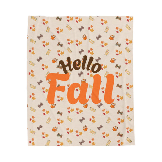Spiced Velveteen Plush Blanket – Cozy Fall Throw for Home & Gifting