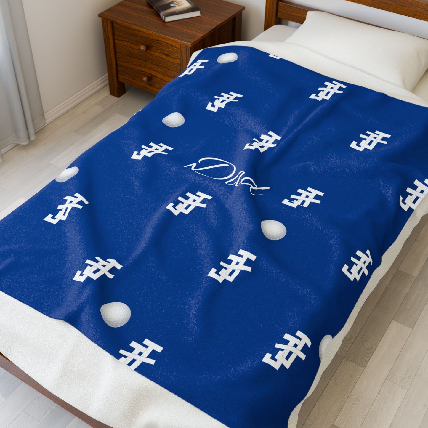 Jack and Jill of America Plush Blanket - Dad Blue