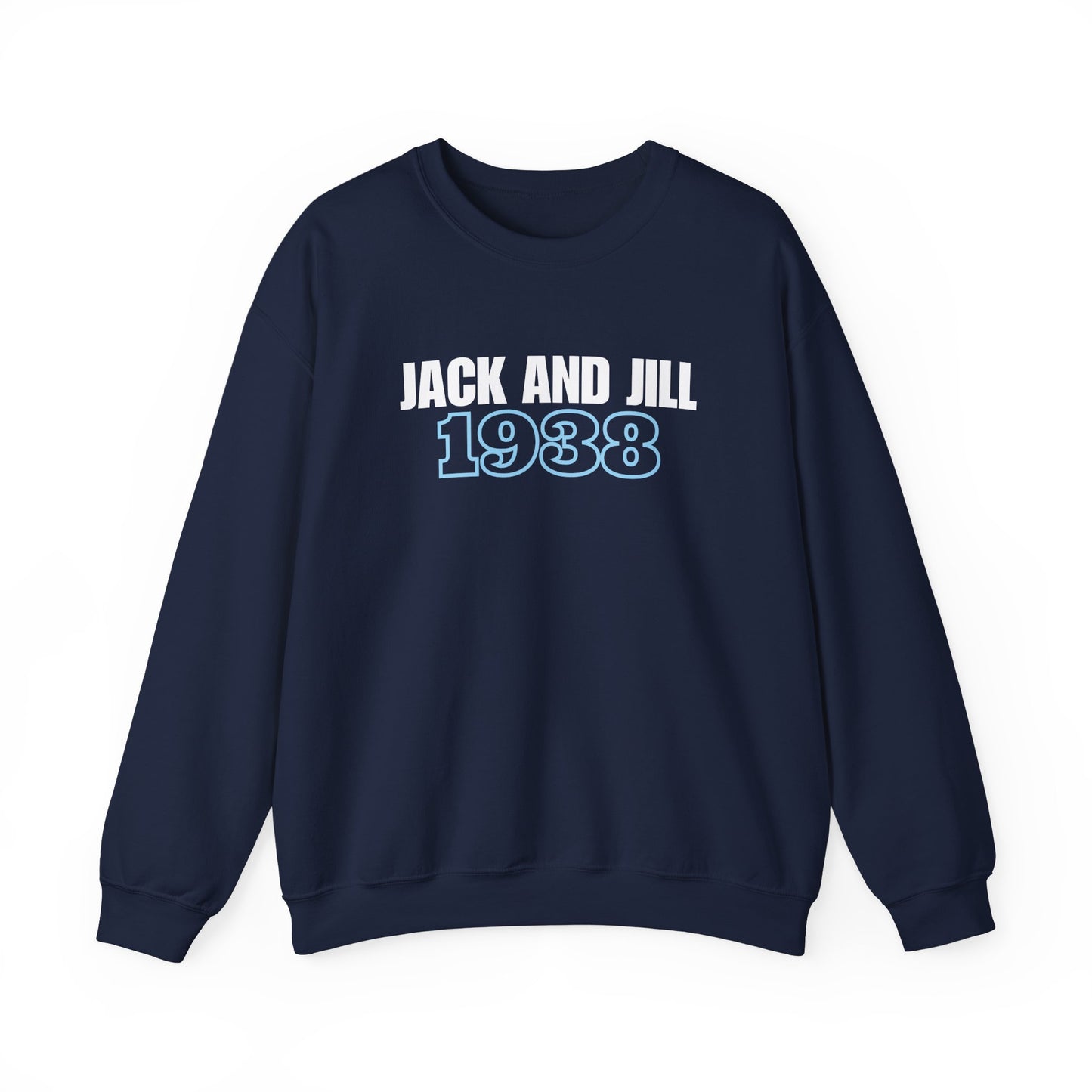 Jack and Jill 1938 Crewneck - White & Blue