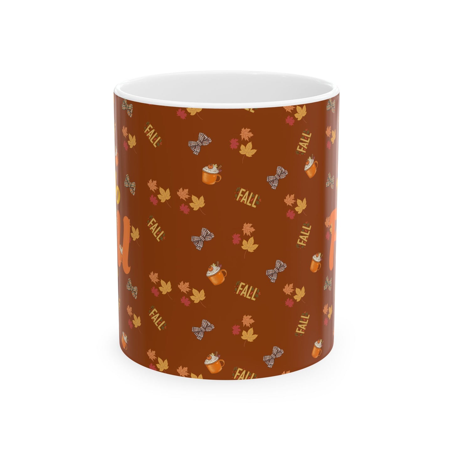 Spiced Latte Fall Ceramic Mug – Cozy Coffee & Tea Cup