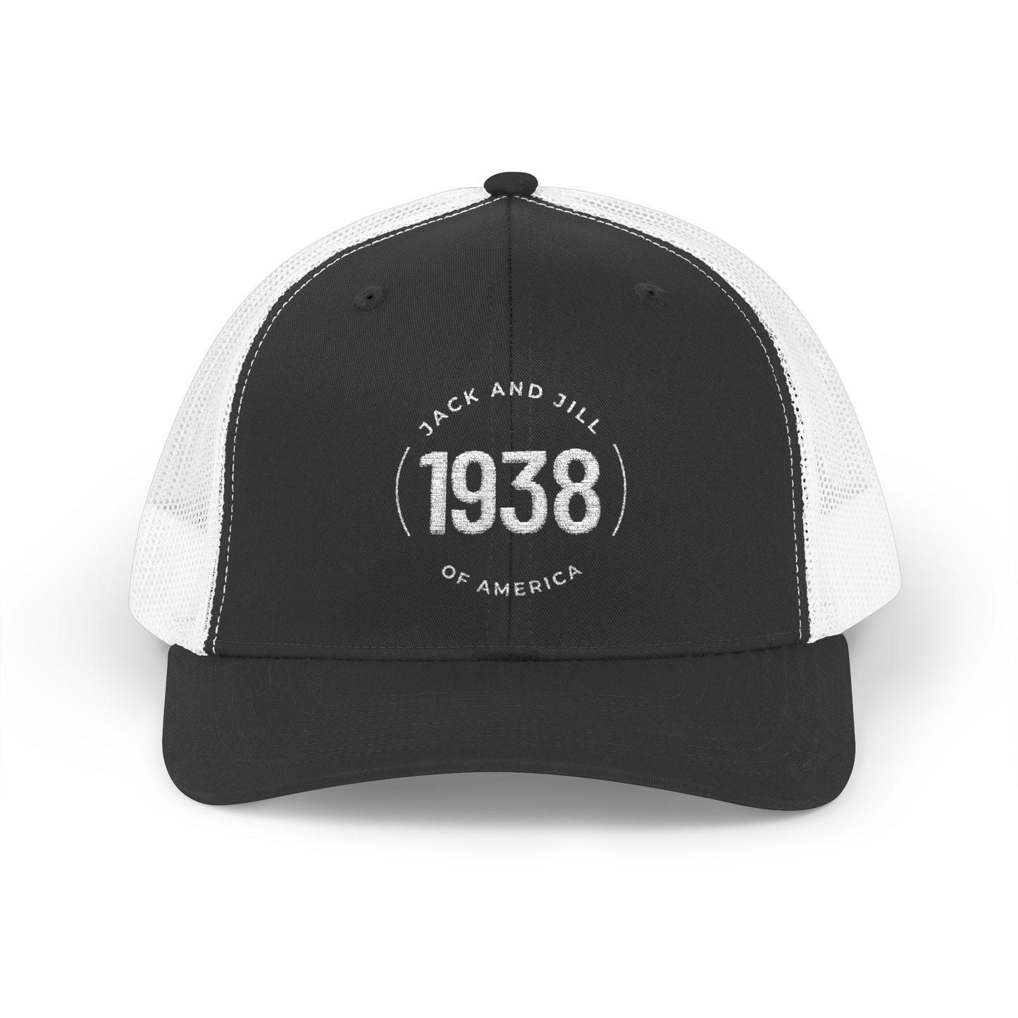 1938 Vintage Trucker Cap — Retro 'Jack and Jill of America' Snapback
