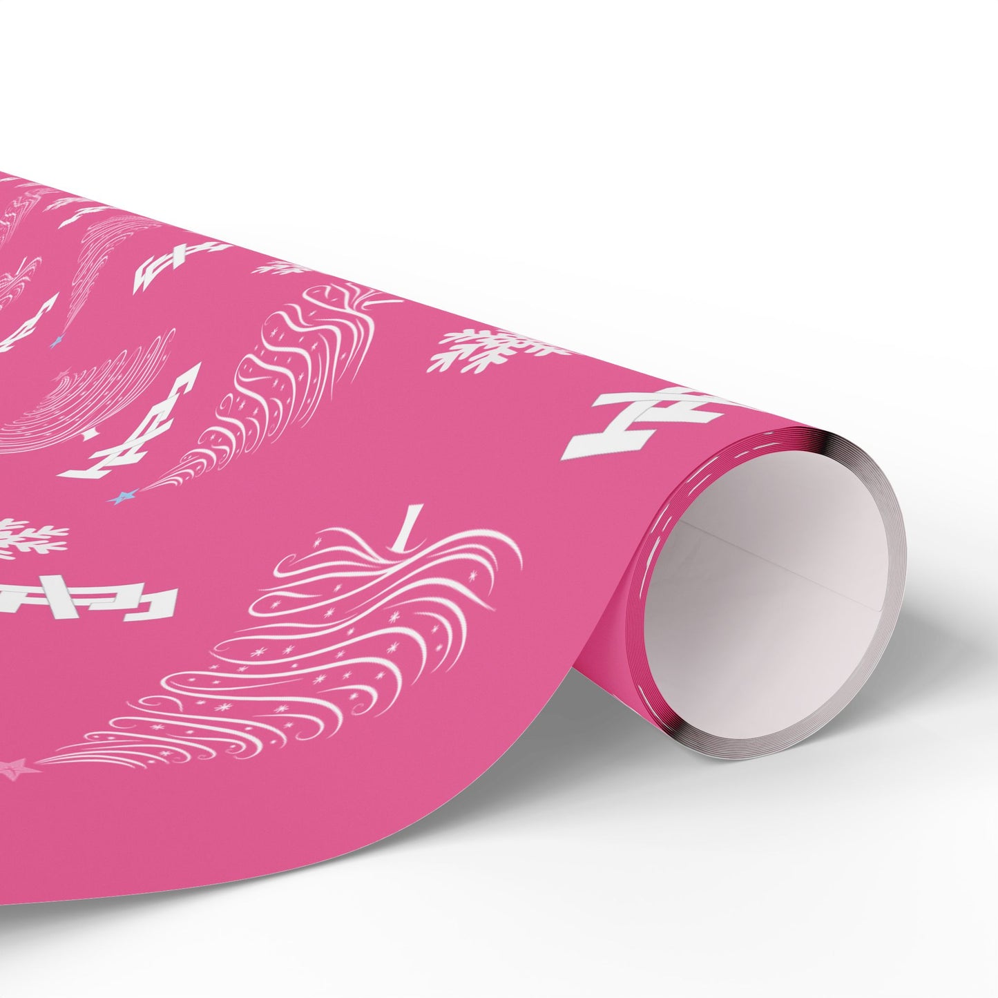 Jack and Jill Holiday Wrapping Paper - Pink