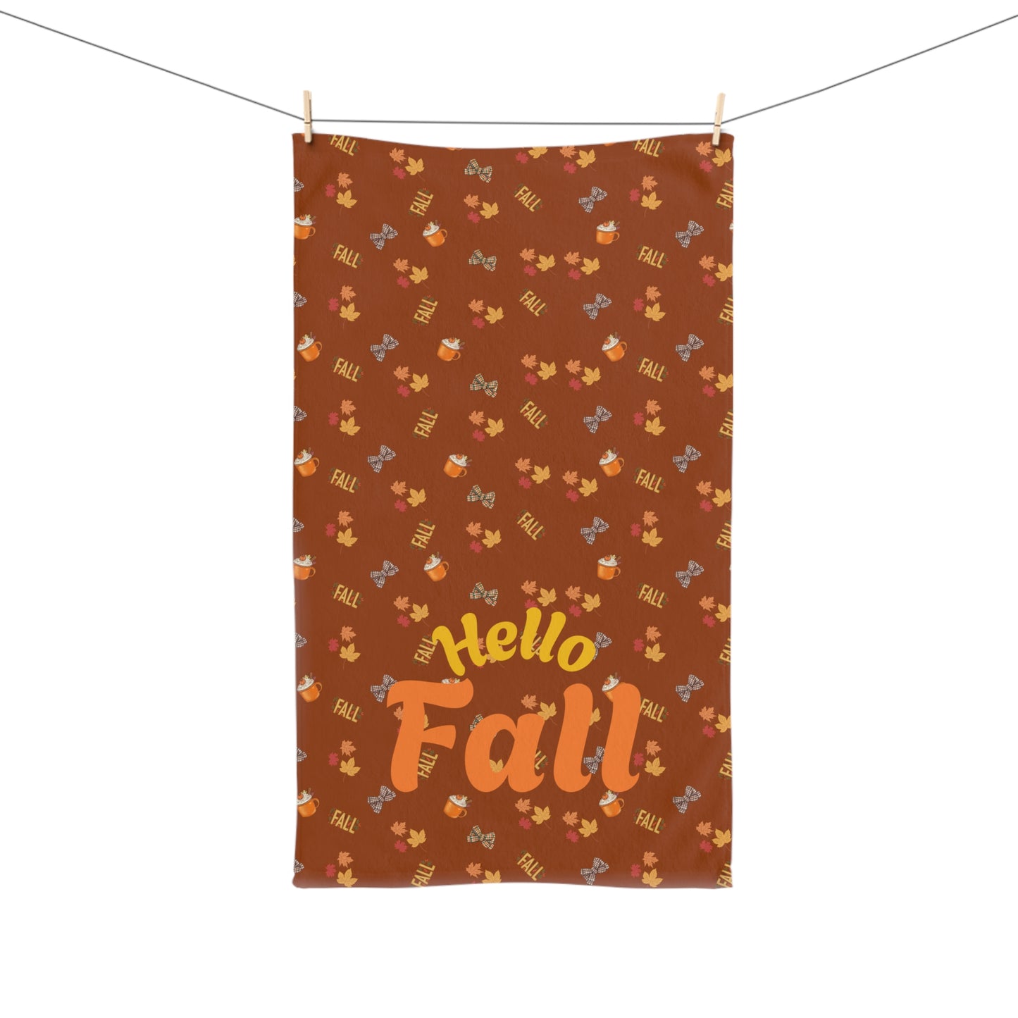 Spiced Latte Hand Towel – Autumn Kitchen & Bathroom Seasonal Décor