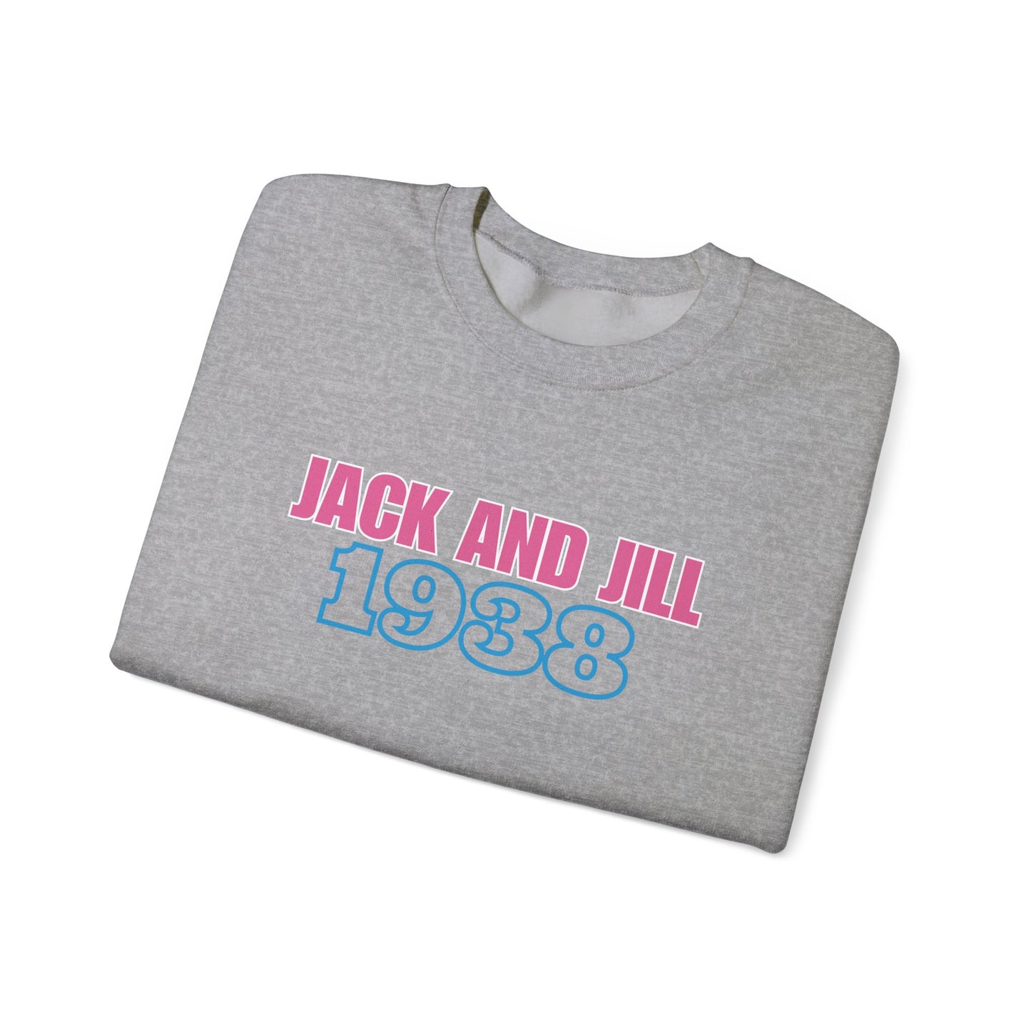 Jack and Jill 1938 Crewneck - Pink & Blue