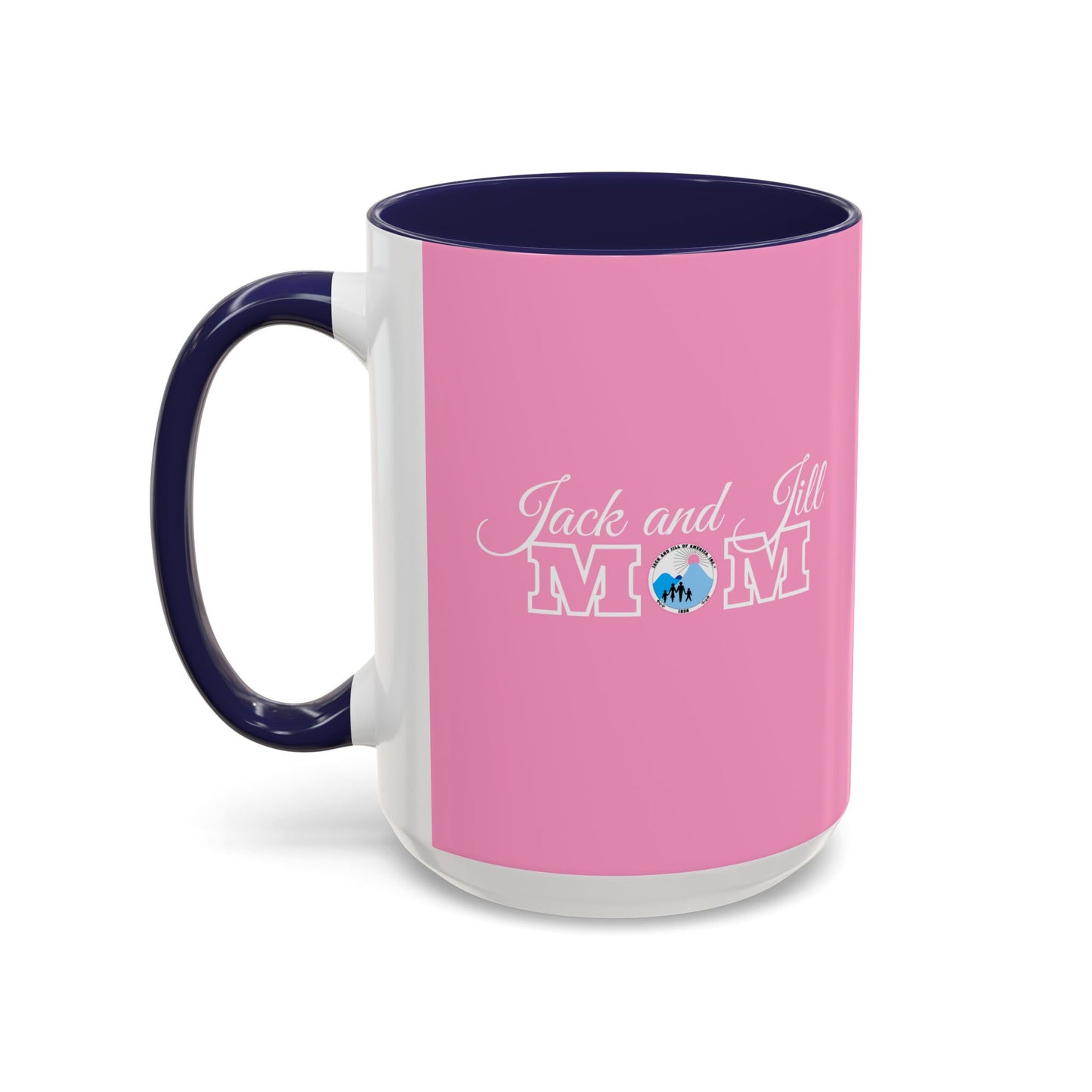 Jack and Jill Mom Accent Coffee Mug – Pink Ceramic 11/15oz Gift for Mothers
