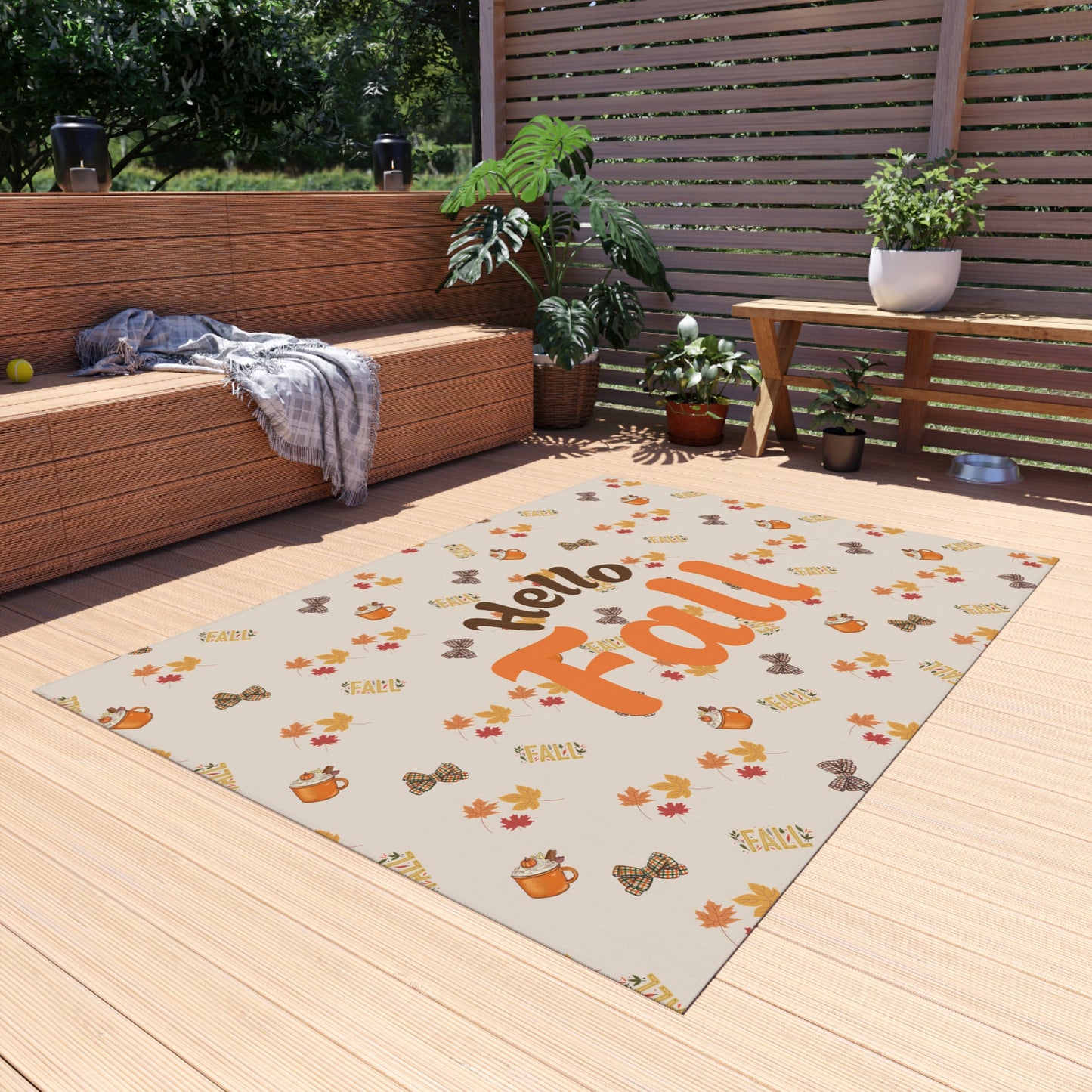 Spiced Outdoor Rug – Vibrant Polyester Chenille Patio & Deck Décor